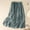 *Green, variant on U Women's Linen Blend Elastic Waist A Line Midi Skirt , Solid Color Casual Loose Cozy Skirt Beige,Womens Plus L