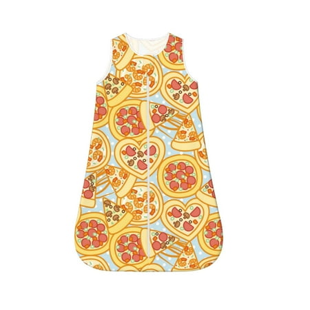 

Cauagu Cute Pizza In Various for Infant Wearable Blanket Unisex Girl Boy Swaddle Transition Sack - Newborn Essentials Sleep Clothes-Large