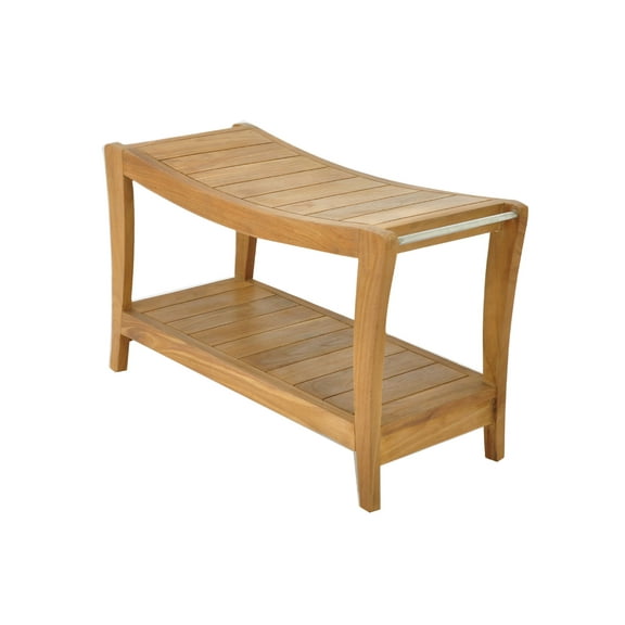 Grade-A Teak Wood Paris Shower Seat 30" Outdoor Patio Stool Bench