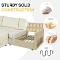 thumbnail image 3 of Chalantevo 125" Oversized Chenille Modular Sectional Couch with Hidden Storage, U-Shaped 6-Seater Sofa with Ottoman, Removable Covers, Easy Assembly, for Living Room, Apartment, Beige, 3 of 8