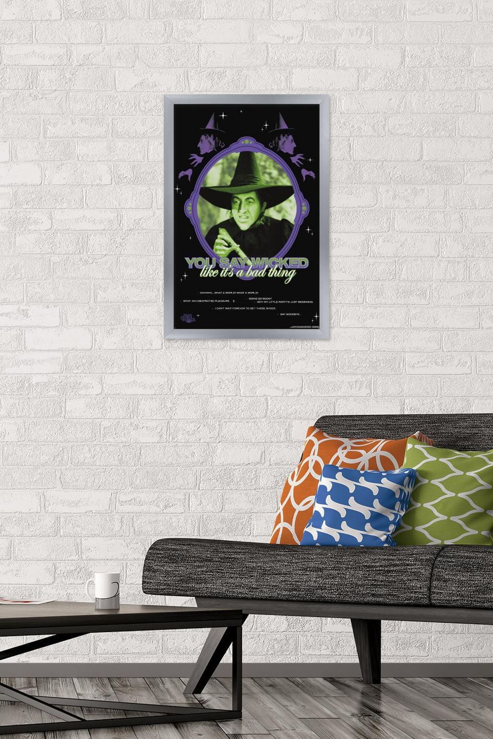 The Wizard Of Oz - You Say Wicked Wall Poster, 22.375" x 34" Framed