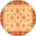 thumbnail image 1 of Ahgly Company Indoor Round Oriental Orange Traditional Area Rugs, 6' Round, 1 of 1