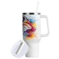 thumbnail image 2 of 40 Oz Car Handle Water Bottle Water Cup Water Bottle Water Jug Coffee Cup Travel Water Bottle Color Watercolor Cartoon Fox, 2 of 8