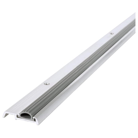 08243 1-3/8 in. x 7/16 in. x 36 in. Silver Aluminum and Vinyl Mini Low-Profile Threshold