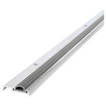 08243 1-3/8 in. x 7/16 in. x 36 in. Silver Aluminum and Vinyl Mini Low-Profile Threshold