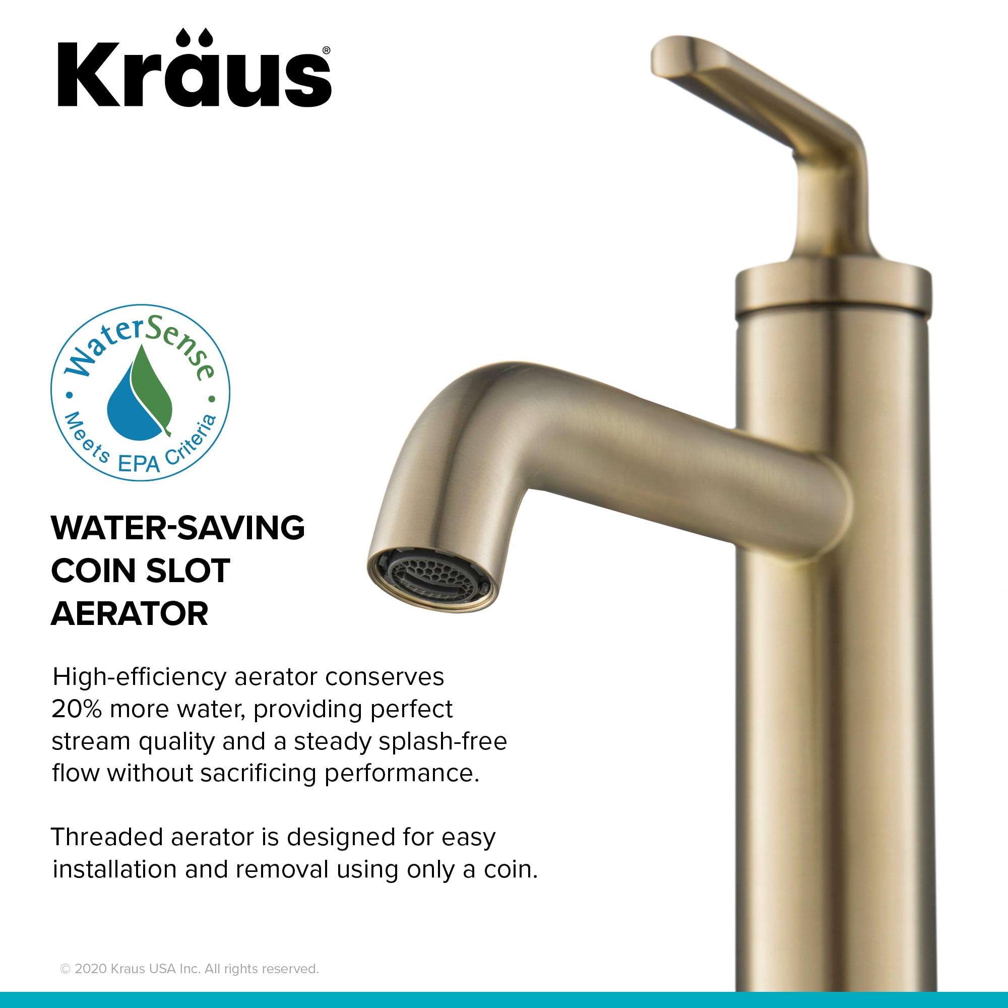 Ramus™ Single Handle Vessel Bathroom Sink Faucet with Pop-Up Drain in Brushed Gold (2-Pack)