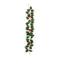thumbnail image 4 of 100cm Vigne Décorative avec Baies Rouges et Feuilles Vertes pour Décoration Maison et Vacances, 4 of 5