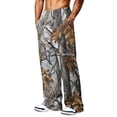 thumbnail image 6 of LTTVQM Men's Casual Outdoor Camo Trousers Soft Fashion Tree Leaf Camo Side Hand Slip Pockets Lightweight Travel Wide Leg Casual Pants Camel 2XL, 6 of 7