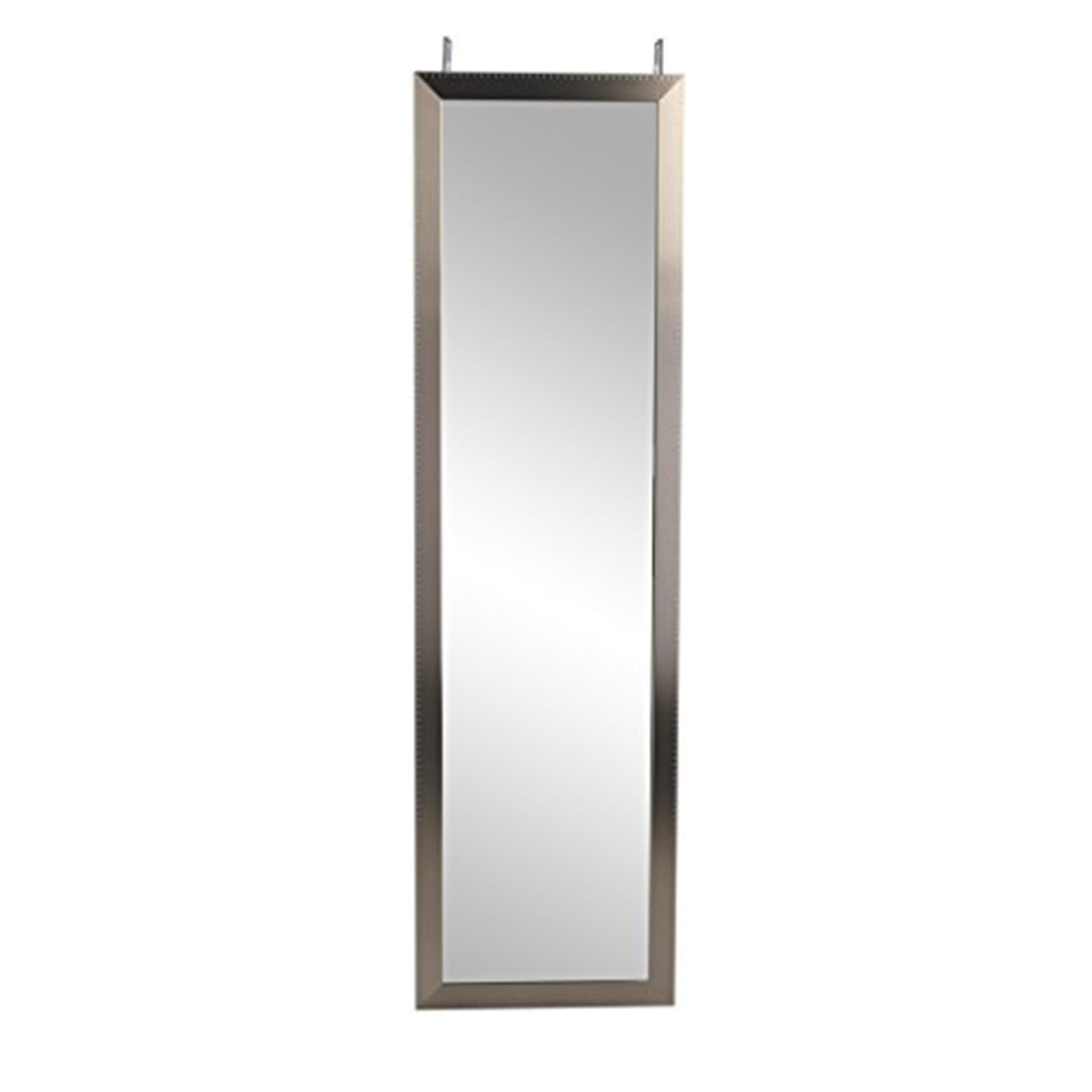 BrandtWorks Embossed Silver Over the Door Full Length Mirror 19.5W x