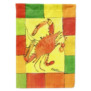 Carolines Treasures 8020-FLAG-PARENT Crab  Flag  multicolor