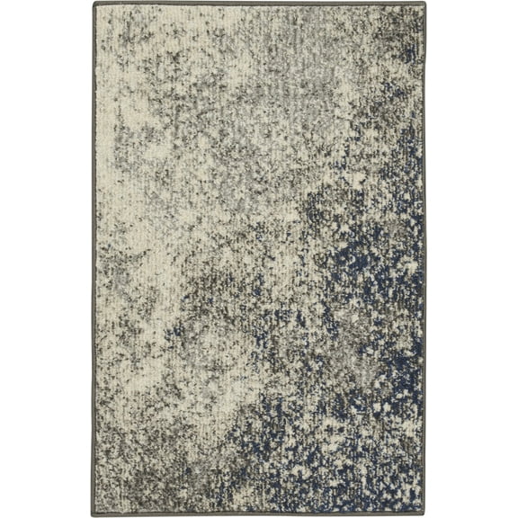 2â€™ x 3â€™ Charcoal and Ivory Abstract Scatter Rug