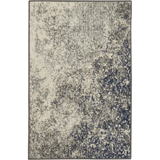 homeroots home decor 385289 2’ x 3’ Charcoal and Ivory Abstract Scatter Rug