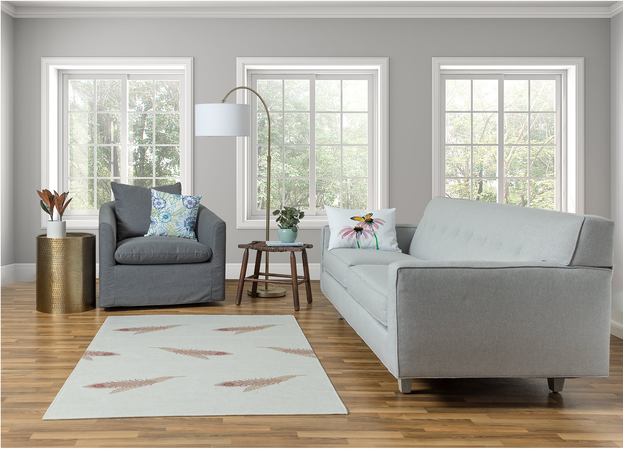 Simply Daisy GGG Stripes Area Rug, 4' x 6'