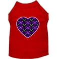 thumbnail image 4 of Pet Dog  Cat Shirt Screen Printed, "Argyle Heart Purple", 4 of 10