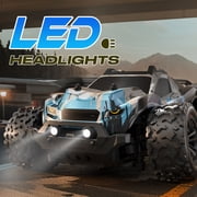 High Speed 1:20 Scale Fast RC Car, 20 KM/H, 2.4Ghz Remote Control, Off-Road Racing Vehicle with LED Lights, 2 Speed Modes, Hobby Grade All Terrain Trucks for Adults and Boys