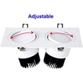 thumbnail image 3 of 14W LED Grille Grid Ceiling Recessed Flushed Mounted Rectangle Light Lighting Gimble Picture Project White-Finish Pure White, 3 of 4