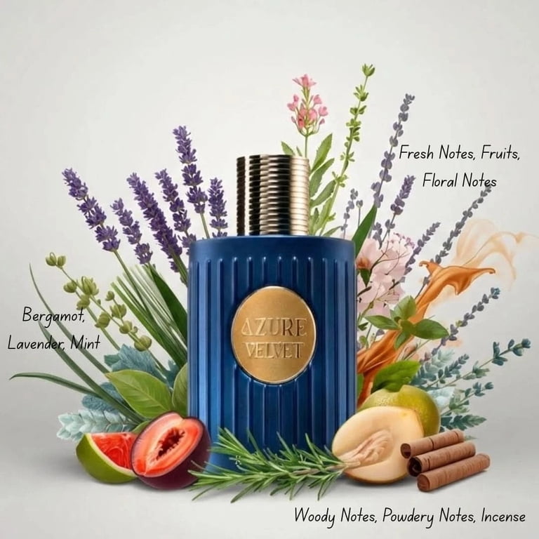 香水(男性用) Khadlaj Azure Velvet EDP 100ml Khadlaj Azure Velvet Extrait de Parfum, 3.4oz / 100ml, Unisex