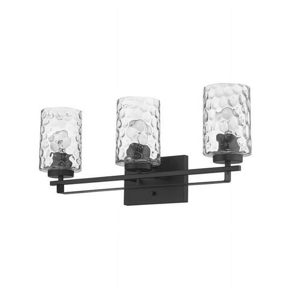 10 x 24 x 6 in. Livvy 3-Light Matte Black Vanity Light