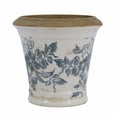 thumbnail image 2 of A7Store White Ceramic Urn Planter Pot with Floral Pattern, 5.3x5.3x5.1'', Set of 4, 2 of 6