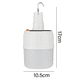 thumbnail image 2 of Bombilla de luz LED de emergencia multifuncional solar con carga USB, capaz de recargar dispositivos móviles, ideal para cortes de energía, tienda de campaña, pesca Ormromra CPB-DE-WX234-6, 2 of 5