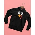 thumbnail image 4 of Tstars Thanksgiving Teen Hoodie Funny Turkey Face Sweatshirt for Men Medium Black, 4 of 5