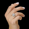 thumbnail image 5 of 2.75 Carat Diamond and Round Brilliant Moissanite Halo Engagement Ring in 14k White Gold (G-H/VS, G-H/SI, cttw) Size 10 by Beverly Hills Jewelers, 5 of 5