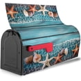 thumbnail image 3 of Shells Starfish Fishing Net Summer Mailbox Covers Magnetic Post Box Cover Wraps Large Size 25.5x21 Inches for Garden Yard Decor, 3 of 6