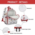 thumbnail image 3 of Minimalist Dinosaur Artistic Backpack with Baby Dino Pattern and Retro Hand-Drawn Watercolor Design, 3 of 6
