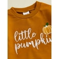 thumbnail image 5 of Toddler Baby Girl Halloween Clothes Pumpkin Outfits Set Pullover Sweatshirt Tops+Flare Pants Fall Winter Baby Clothes, 5 of 8