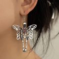 thumbnail image 1 of Pendientes colgantes de calavera y esqueleto para mujer, aretes con colgante de tela de araña fantasma, Punk, regalo de joyería, novedad de Halloween, 2023, 1 of 4