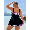 thumbnail image 4 of Ruimatai Women's Plus Size Two-Piece Swimsuit Floral Print Skirted Top with Shorts Tummy Control Swimwear Set, 4 of 4