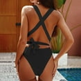 thumbnail image 2 of Zuesphe Swim Suits for Women 2025 Plus Bathing Suit for Women One Piece Sexy Swimwear for Women Two Piece Sexy Tankini Top Ruffled V Neck Lace Up, 2 of 5