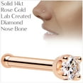 thumbnail image 5 of Body Candy 14k Solid Gold Nose Ring Studs -2mm Lab Created Diamond Nose Bone 18 GaugeReal Rose Gold Nose Ring - 14 K Gold Nose Stud, Nose Piercings, Gold Nose Studs for Women, Men, 5 of 8