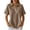 L-93Beige462, variant on Women Blouse Summer Classic Solid Color Short Sleeve Zip Front Shirts Fitted Lapel Collar V Neck Knit Shirt Stylish Versatile Female Top For Everyday Wear,Red,S