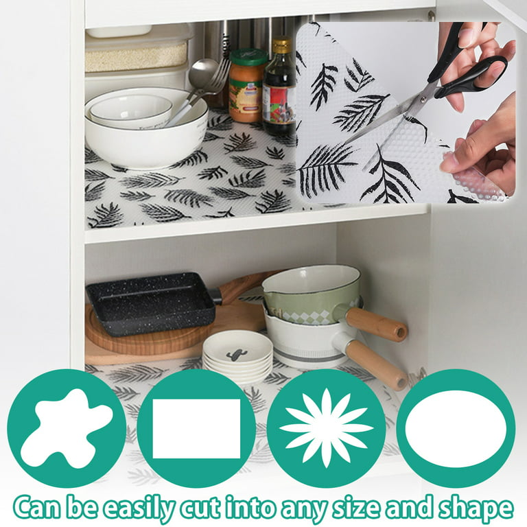 Jytue Shelf Liner for Kitchen Cabinets Non-Adhesive Drawer Liner Non-Slip  Refrigerator Liner Pad Waterproof Oil Proof Fridge Cupboard Mat Easy  Placemats Ideal for Pantry Washable and Reusable 