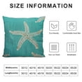 thumbnail image 5 of Qinduosi  Teal Turquoise Starfish Pillow Covers Inch Coastal Beach Nautical Couch Pillow Cases Summer Ocean Aqua Throw Pillows Set of Home Decor for Living Room Bedroom Cushion Outdoor, 5 of 5