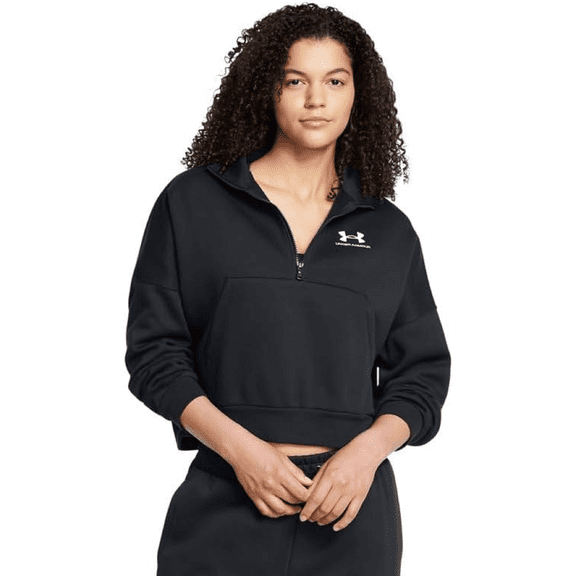 Under Armour Women's Icon Fleece Oversized Half-Zip Pullover, City Khaki/City Khaki, XL