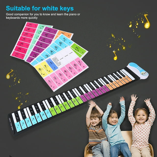 Teclado electrónico de piano extraíble Bling Bling 88 teclas multicolor