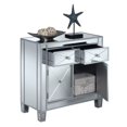 thumbnail image 1 of Convenience Concepts Gold Coast Vineyard 2 Drawer Mirrored Cabinet in Silver, 1 of 4