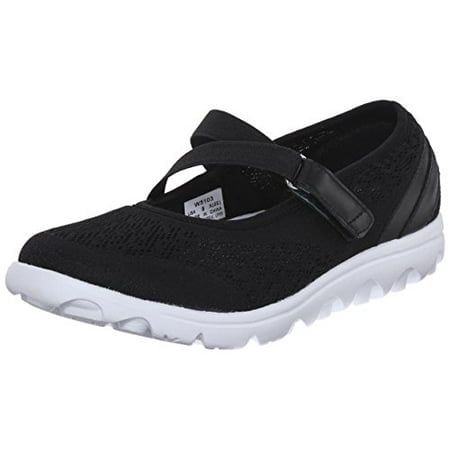 Propet Women's TravelActiv Mary Jane Fashion Sneaker, Black, 8 2E US