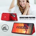 thumbnail image 4 of for Samsung Galaxy S24 Ultra Case, Wallet Phone PU Leather Case with Card Holder Crossbody Cover for Women Girls Strap Wristlet RFID Blocking Shockproof Protective Cover for Samsung S24 Ultra, Red, 4 of 9