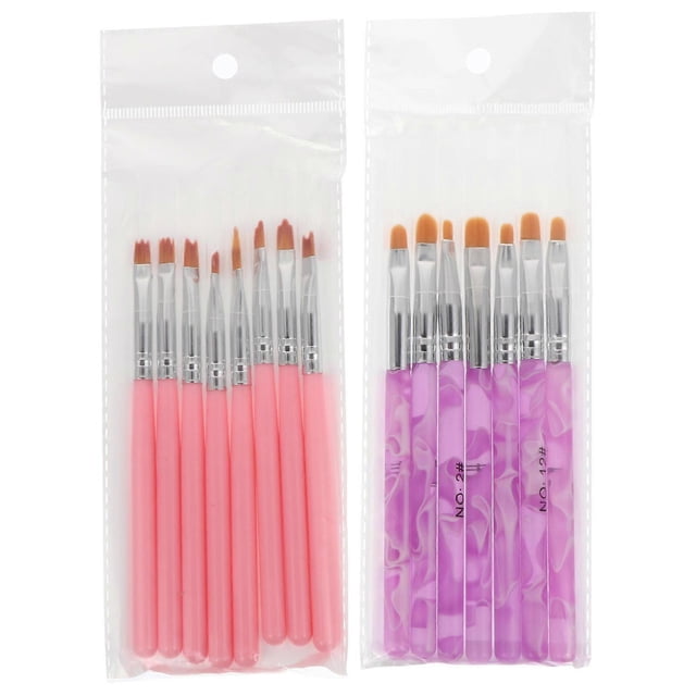 Professional Nail Brushes Stylish Design For Home Use And Professional Nail Salon Assorted Color 15Pcs