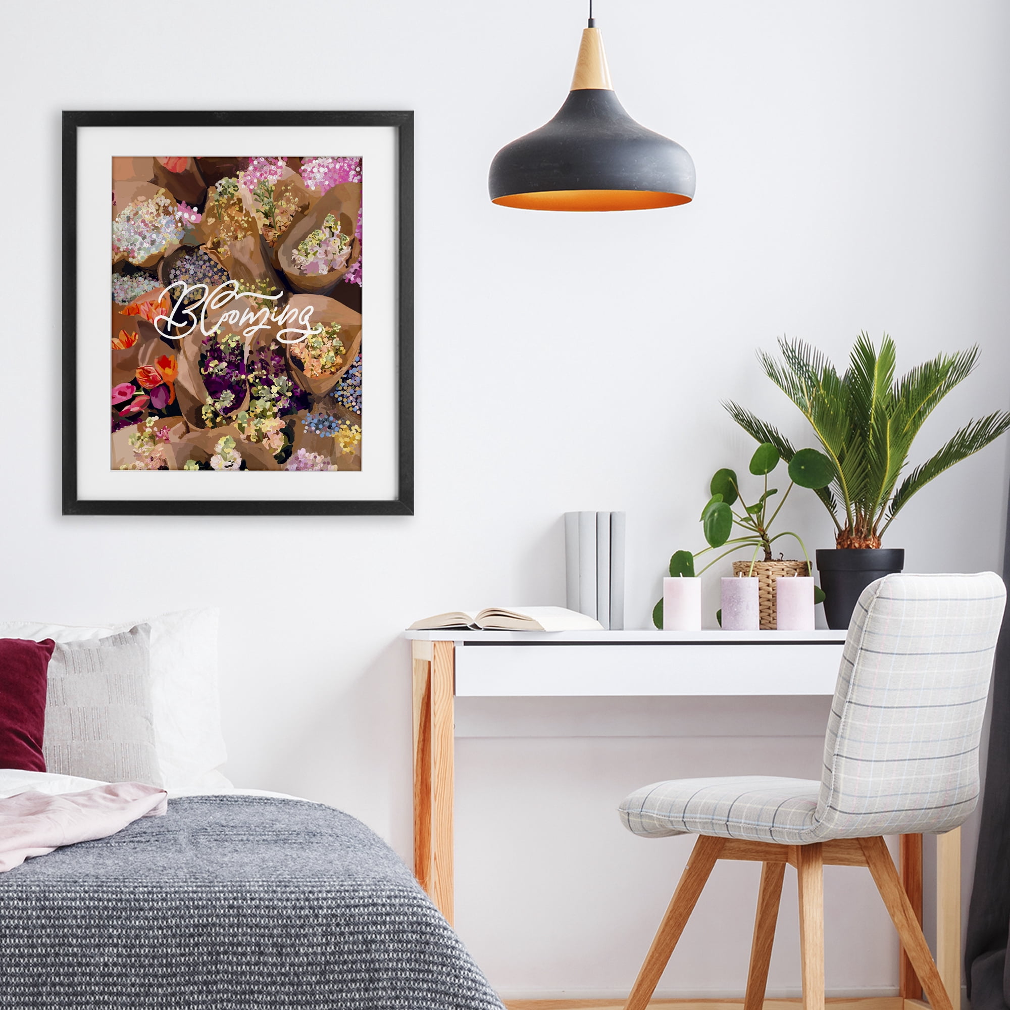 Stupell Industries Blooming Spring Bouquets Black Framed Print Under Glass, design by Amelia Noyes