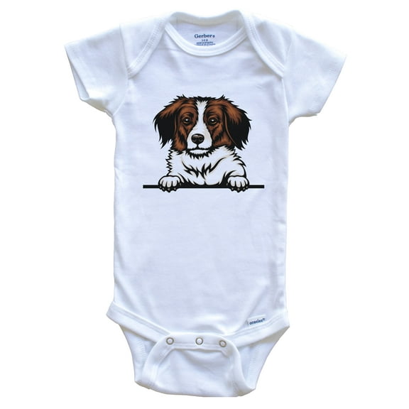 Kooikerhondje Dog Breed Cute Baby Bodysuit, 0-3 months white