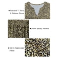 thumbnail image 5 of Womens Plus Size Shirts Flowy Button Tops Fashion Short Sleeve Cute Cozy V Neck Leopard Print Tunics 5X, 5 of 6