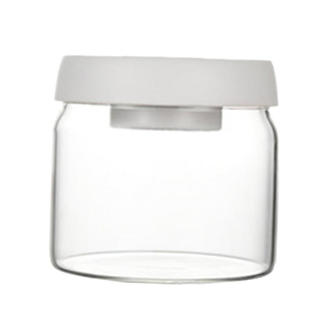 Frasco de almacenamiento de alimentos hermético sellado al vacío con tapas para mantener la frescura White 500ml