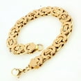 thumbnail image 3 of QQTDFG Fashion Women Men Chain Flat Byzantine Stainless Steel Bracelet Bangle 8.66"11mm-default, 3 of 6