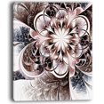 thumbnail image 2 of Fleurs Fractales Bleu Clair Scintillant - Impression sur Toile Florale, 2 of 3