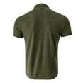 thumbnail image 2 of Jinda Men's Short Sleeve T-Shirt Soft Summer T Shirt High Neck Fashion Fitted Solid Lightweight Classic Comfy Musle Tee Army Green X-Large, 2 of 4