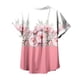thumbnail image 4 of Mujeres Pantalones Cortos Impresos Manga Corta con Cuello en V Blusa Superior, Casual Y Elegante Corto para las Mujeres Verano Casual, 4 of 5